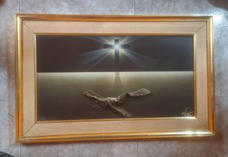 Cuadro Cristo crucificado - dorado