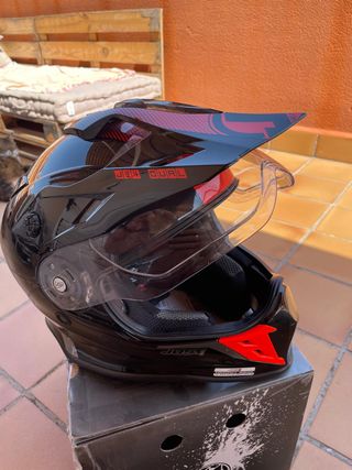Casco moto Just1 J34 Dual negro/rojo