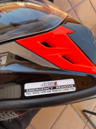 Casco moto Just1 J34 Dual negro/rojo