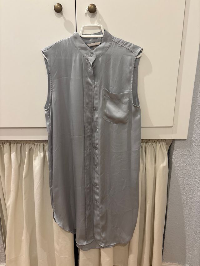 Blusa gris larga HYM talla XS