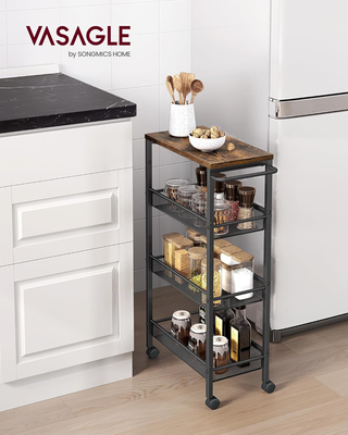 Carrello a 4 Ripiani, Carrello Cucina Salvaspazio 