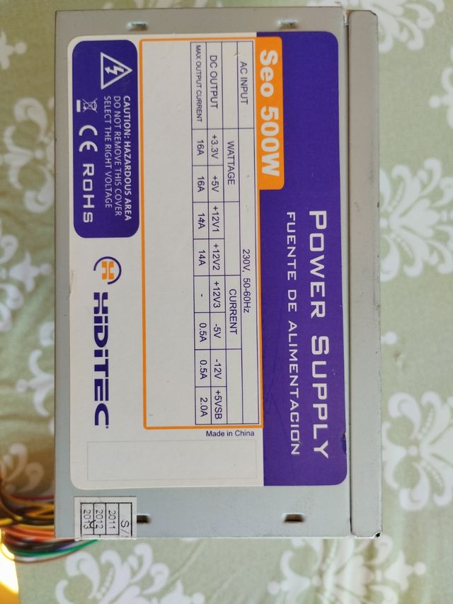 Fuente alimentación HIDITEC 500W