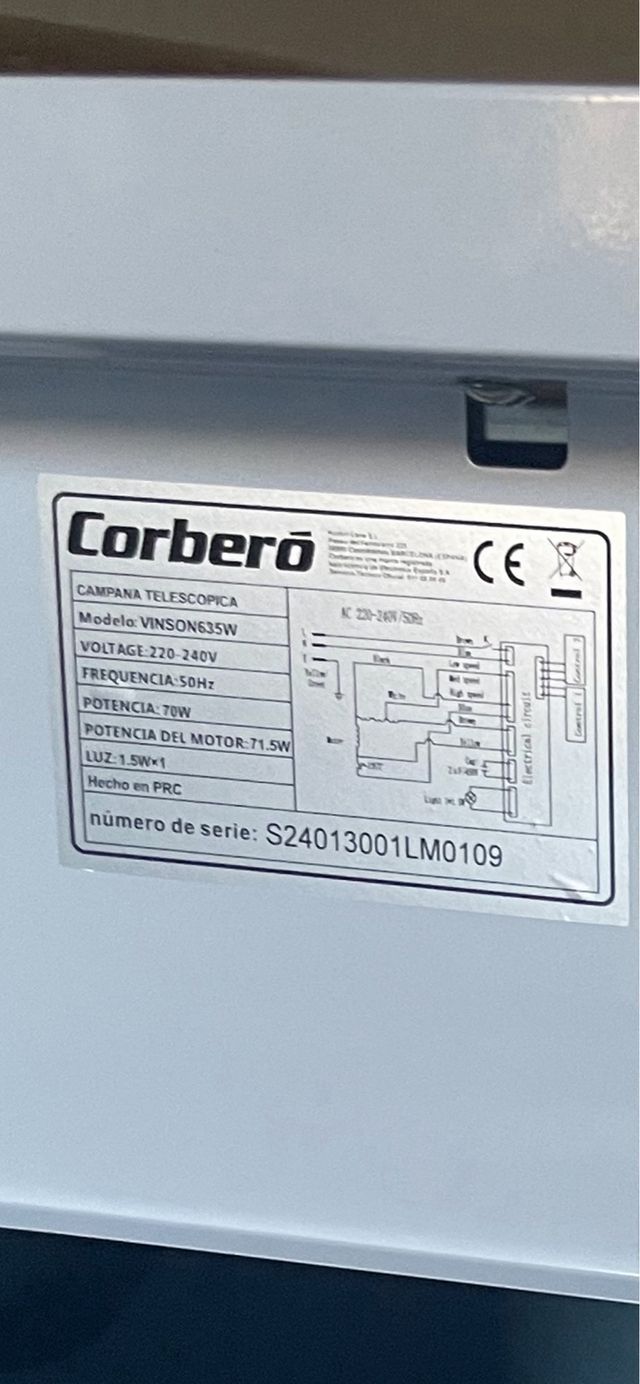 Campana extractora corberó