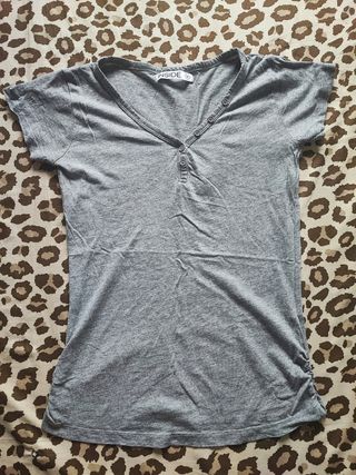 Camiseta gris manga corta - Talla M