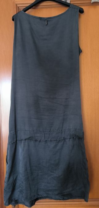 Abito grigio blu cotone seta tg.M