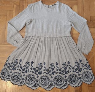 Vestido Zara mini gris talla S