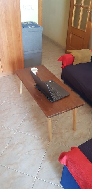 Mesa centro madera marrón