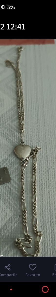 Pulsera plata corazón