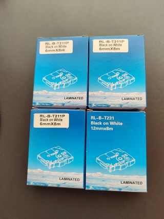 4 Cintas Brother TZe-211 Laminadas