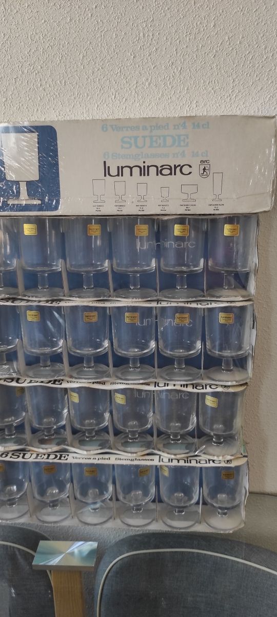 OFFERTA 30 nuove tazze vintage in vetro Luminarc