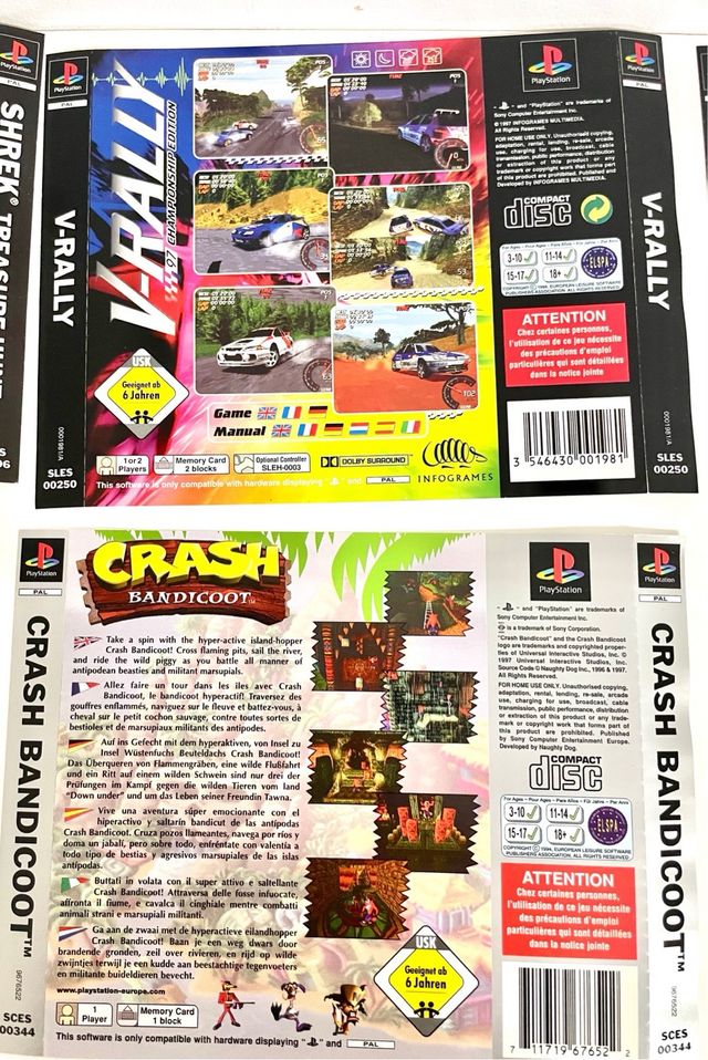 8 Cover PS1 (PlayStation 1) Originali