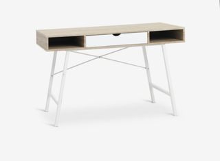 Escritorio blanco y beige