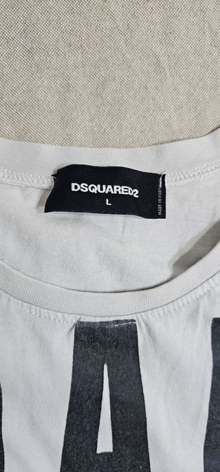 T-shirt DSQUARED2 bianca tg.L con Stampa Nera
