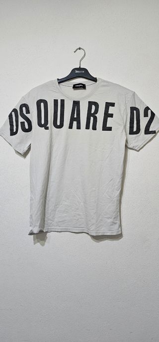 T-shirt DSQUARED2 bianca tg.L con Stampa Nera