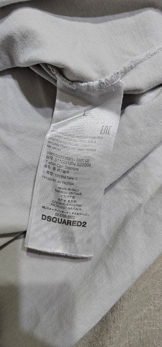T-shirt DSQUARED2 bianca tg.L con Stampa Nera