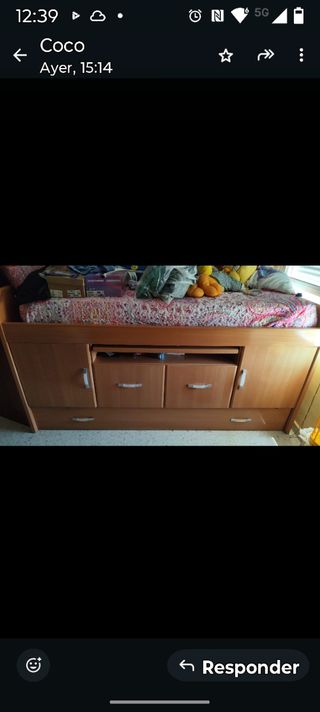 Cama nido madera marrón
