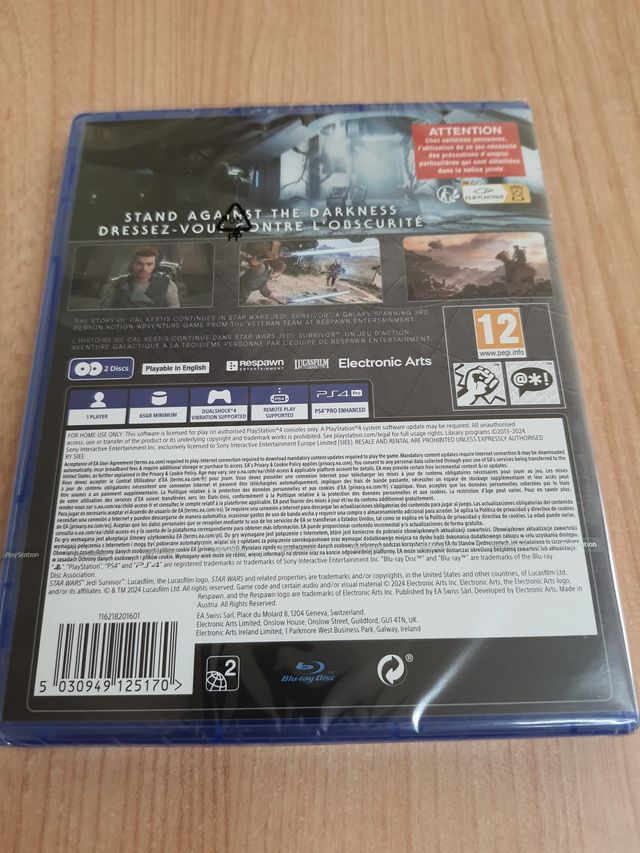 Star Wars Jedi Survivor PS4 (PlayStation 4)