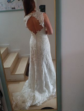 Vestido novia encaje 