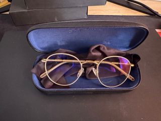 Gafas mo - Lentes azules doradas