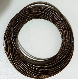 Bracciale rame intrecciato marrone