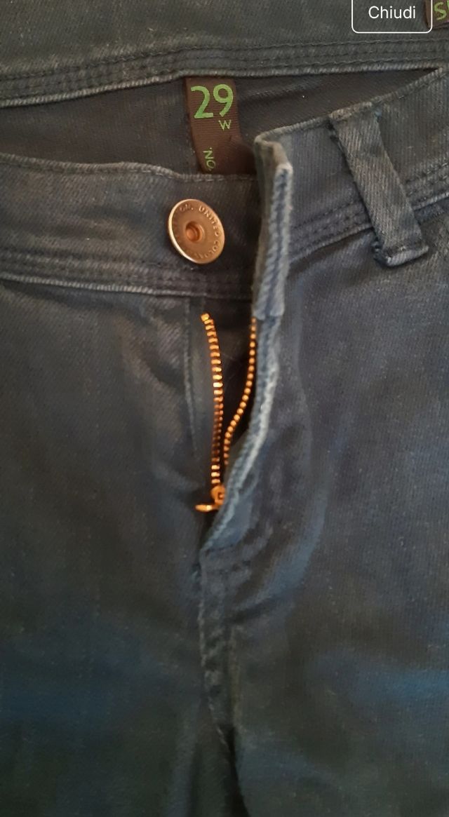 Jeans BENETTON slim fit blu strappati