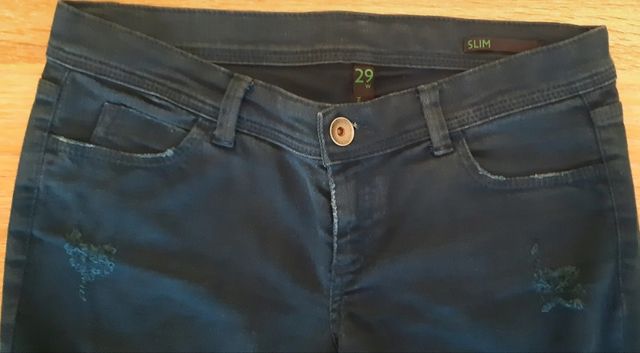 Jeans BENETTON slim fit blu strappati
