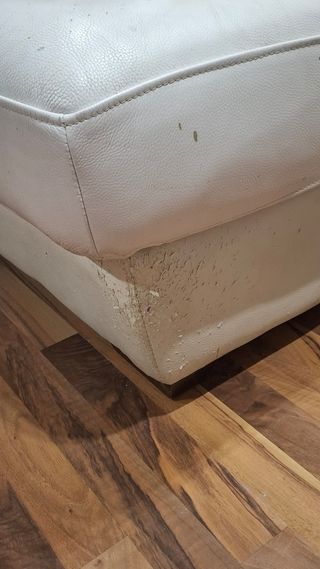 Sofá chaise longue blanco piel