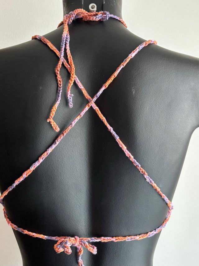 Top crochet farfalla