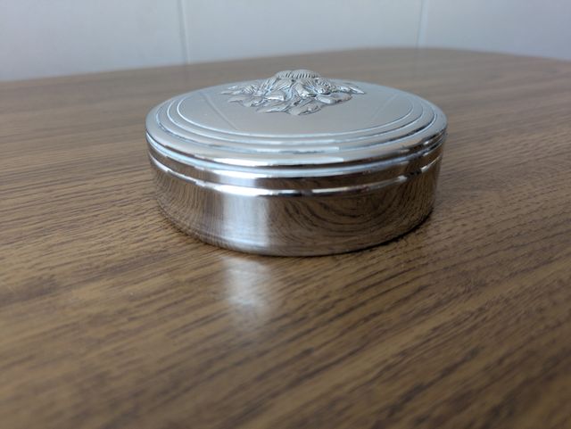 Joyero plateado antiguo