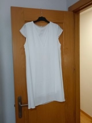 Vestido blanco lencero talla XL