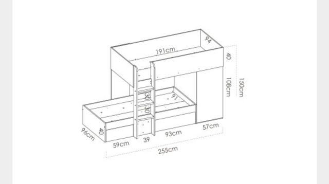 Litera juvenil con cajones