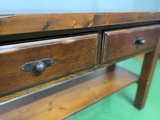 Mesa consola madera 2 cajones