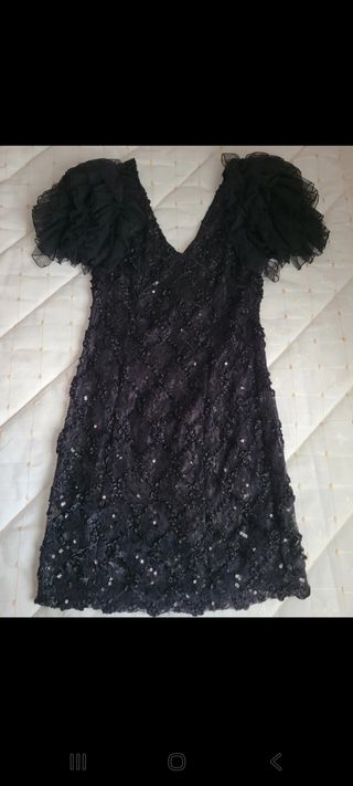 Vestido negro fiesta H&M