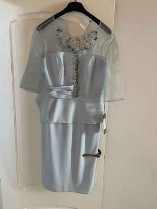 Vestido Maria Coca turquesa fiesta 