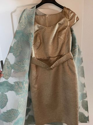 Vestido Maria Coca turquesa fiesta 