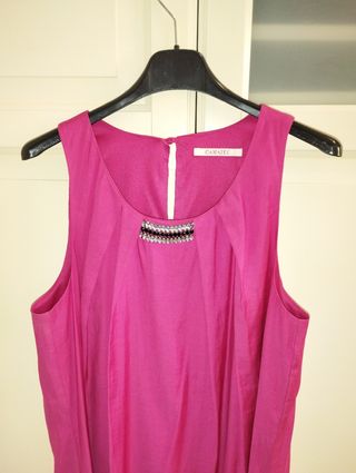Vestido fiesta rosa Camaïeu 