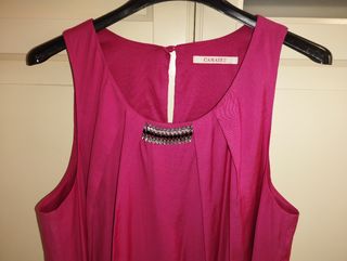 Vestido fiesta rosa Camaïeu 