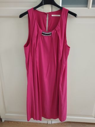 Vestido fiesta rosa Camaïeu 