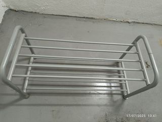 Zapatero metálico gris - 2 pisos