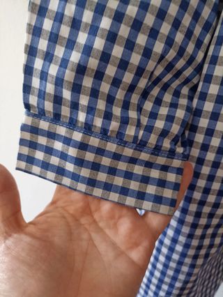 Bata escolar cuadros azul Aula Escola Europea T12