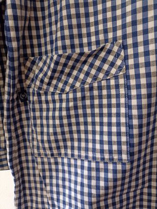 Bata escolar cuadros azul Aula Escola Europea T12