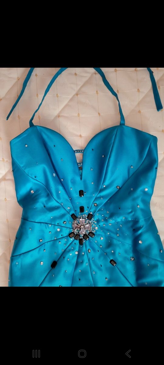 Vestido X&M fiesta turquesa sirena