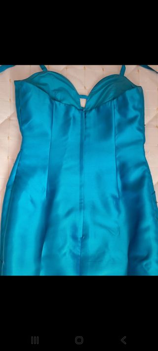 Vestido X&M fiesta turquesa sirena