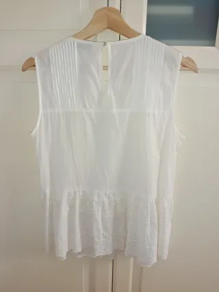 Blusa Zara Basic blanca