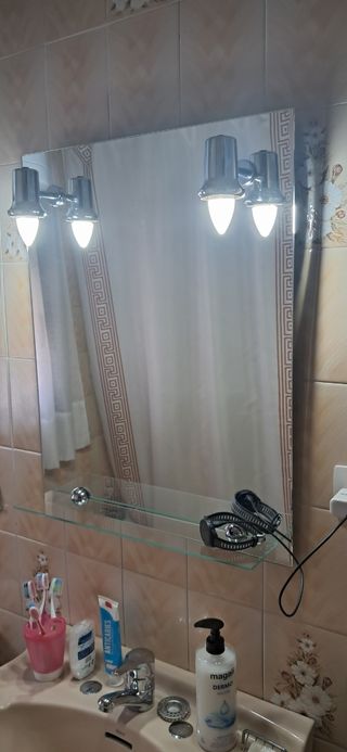 Espejo baño c/ luz - 2 luces