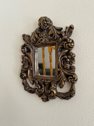 Espejos vintage dorados (x2)