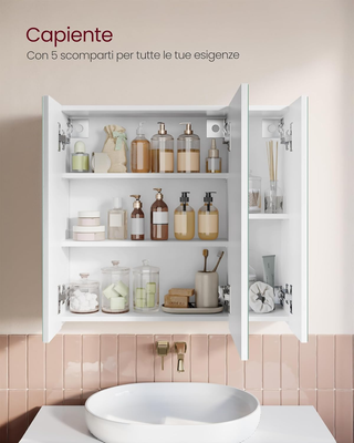 Mobile Bagno Sospeso, Armadietto con Specchio, Mob