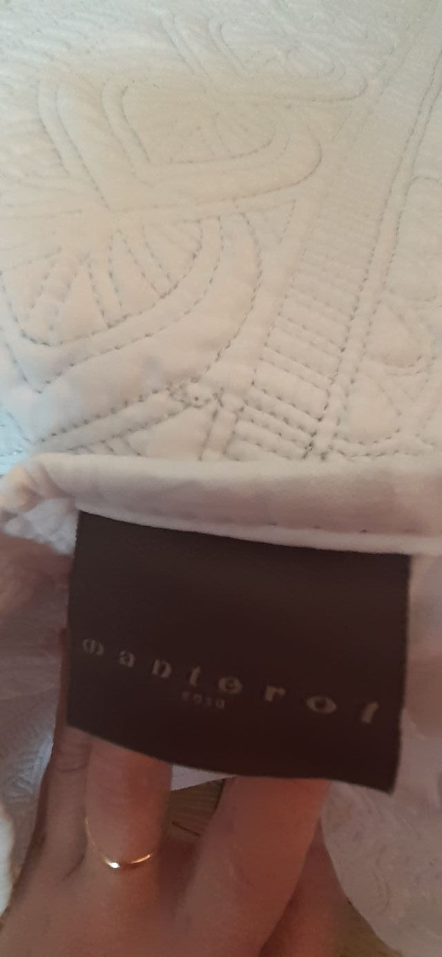 Colcha bouti blanca algodón-poliéster