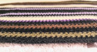 Bufanda multicolor - rayas púrpuras