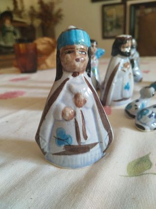 Pesebre porcelana vintage. 15 figuras